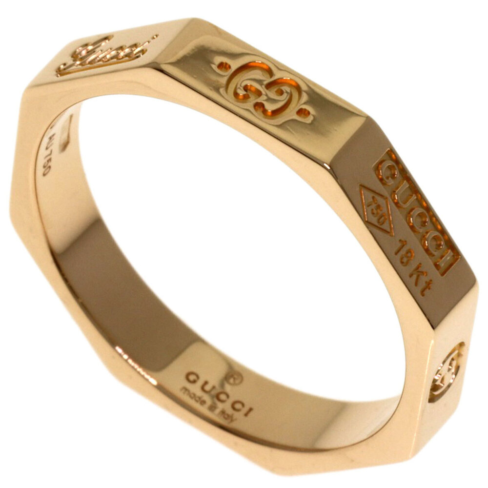 Gucci Octagon #16 Ring, 18K Pink Gold, Women's.